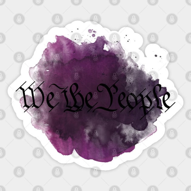 We The People Purple Sticker by Digital.arrior.designs